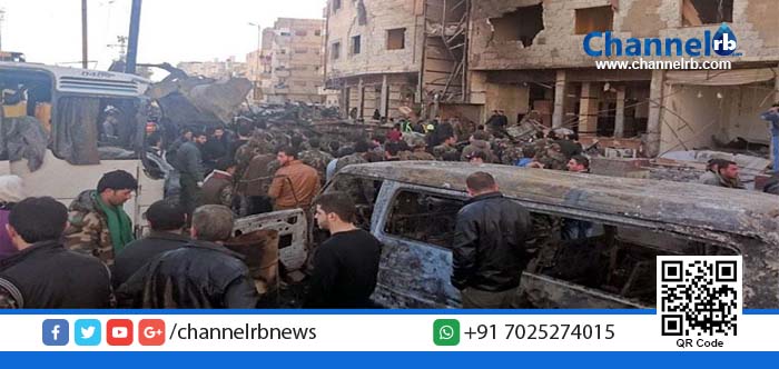 You are currently viewing സിറിയയിലെ ഉന്നതരെ ലക്ഷ്യമിട്ട് ചാവേര്‍ പൊട്ടിത്തെറിച്ചു: എട്ടു പേര്‍ കൊല്ലപ്പെട്ടു.