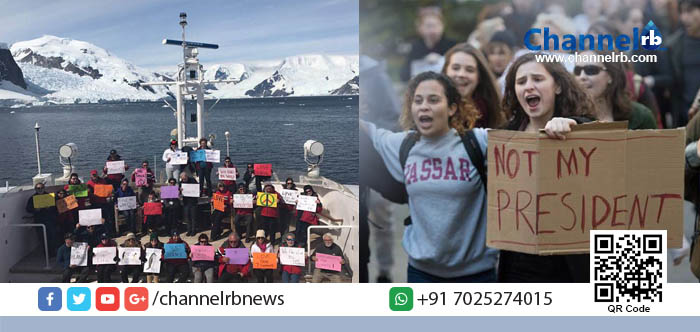 You are currently viewing ട്രംപിനെതിരെ ലോകത്തിന്റെ വിവിധ ഭാഗങ്ങളില്‍ സ്ത്രീകളുടെ പ്രതിഷേധം.