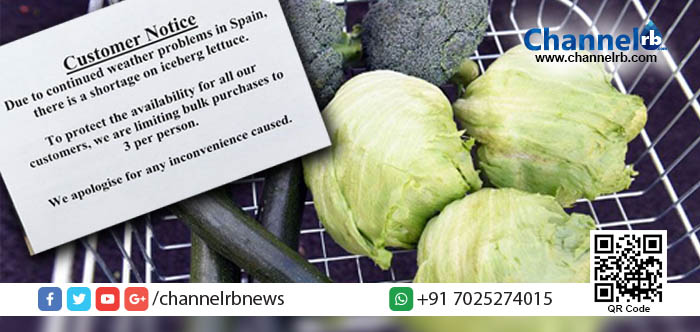 You are currently viewing കടുത്ത പച്ചക്കറിക്ഷാമം: ബ്രിട്ടനില്‍ റേഷന്‍ തോതില്‍ പച്ചക്കറി വില്‍പ്പന.