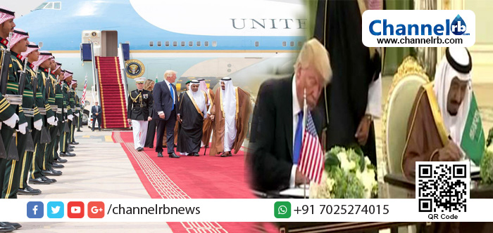 You are currently viewing ശതകോടികളുടെ ബിസിനസിന് മുന്നിൽ എന്ത് ഇസ്ലാം വിരുദ്ധത; ട്രംപിനെ സൽമാൻ രാജാവ് നേരിട്ടെത്തി സ്വീകരിച്ചു, പോരാത്തതിന് രാജ്യത്തിന്റെ പരമോന്നത ബഹുമതിയും നൽകി.