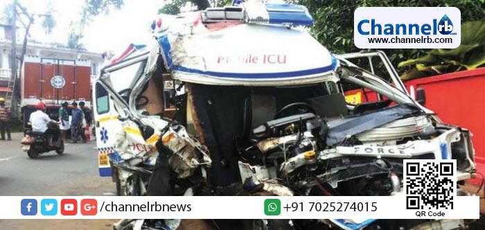 Read more about the article രോഗിയുമായി പോവുകയായിരുന്ന ആംബുലന്‍സ് അപകടത്തില്‍പ്പെട്ട് ഒരാള്‍ മരിച്ചു.