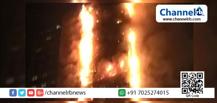 You are currently viewing ലണ്ടനിലെ ബഹുനില കെട്ടിടത്തില്‍ വന്‍ തീപിടുത്തം