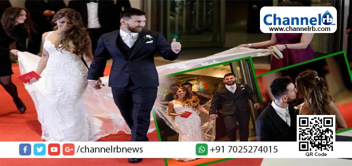 You are currently viewing വര്‍ഷങ്ങള്‍ നീണ്ട പ്രണയ സാഫല്യം: മെസ്സി ബാല്യകാല സഖിയുടെ കഴുത്തില്‍ മിന്നു കെട്ടി.