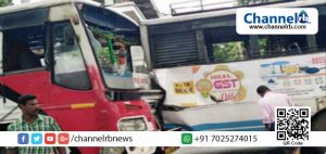 Read more about the article നിര്‍ത്തിയിട്ട കെ.എസ്.ആര്‍.ടി.സി ബസില്‍ സ്വകാര്യ ബസിടിച്ച് 20 പേര്‍ക്കു പരിക്ക്