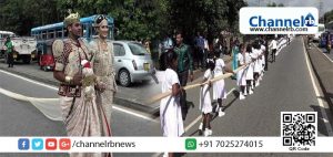Read more about the article വിവാഹം വ്യത്യസ്തമാക്കാന്‍ സ്‌കൂള്‍ കുട്ടികളെ നടുറോഡില്‍ ജാഥയായി നിരത്തി; സംഭവം വിവാദമായതോടെ പുലിവാല് പിടിച്ച് ശ്രീലങ്കന്‍ ദമ്പതികള്‍