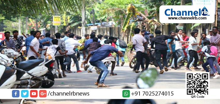 You are currently viewing കൊല്ലത്ത് വിദ്യാര്‍ഥിനി മരിച്ച സംഭവം; സ്‌കൂളിലേക്ക് വിദ്യാര്‍ഥി സംഘടനകളുടെ മാര്‍ച്ചില്‍ സംഘര്‍ഷം; ചൊവ്വാഴ്ച കെ.എസ്.യു വിദ്യാഭ്യാസ ബന്ദ്