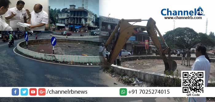 You are currently viewing തന്റെ ഉത്തരവ് അനുസരിക്കാത്ത ഉദ്യോഗസ്ഥരുടെ പണിപോകുമെന്ന് മന്ത്രി ജി സുധാകരന്‍; കാസര്‍കോട് ചെര്‍ക്കളയിലെ വിവാദ സര്‍ക്കിള്‍ പൊളിച്ചുമാറ്റി തുടങ്ങി