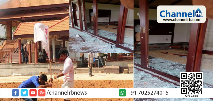 You are currently viewing കായല്‍ കയ്യേറി നിര്‍മാണം ; എഷ്യാനെറ്റ് ഉടമയുടെ റിസോര്‍ട്ട് ഡി.വൈ.എഫ്.ഐ അടിച്ച് തകർത്തു കൊടിനാട്ടി; ജനരോഷത്തെ തടുക്കാനായില്ലെന്ന് പോലീസ്