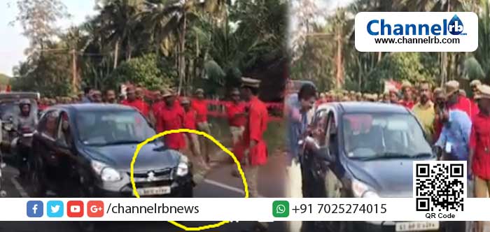 You are currently viewing അരിശം വാഹനങ്ങളോടും; സി.പി.എം ഉദുമ ഏരിയാ സമ്മേളനഭാഗമായി നടന്ന വളണ്ടിയര്‍ മാര്‍ച്ചിനിടേ ക്യാപ്റ്റന്‍ നടത്തിയ അക്രമം വൈറലാകുന്നു; വീഡിയോ കാണാം