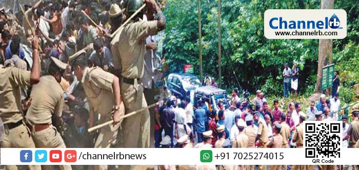 You are currently viewing സംഘര്‍ഷഭൂമിയായി ബോണക്കാട് കുരിശുമല  ; വിശ്വാസികളെ പോലീസ് തടഞ്ഞു; പോലീസിന് നേരെ കല്ലേറ്; പോലീസ് ലാത്തി വീശി; സ്ഥിതി അതീവ ഗുരുതരം