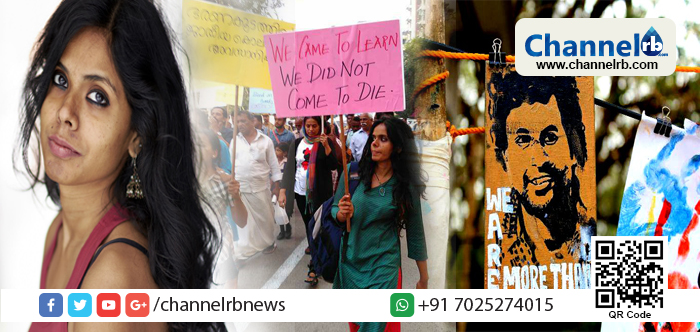 You are currently viewing രോഹിതിന്റെ കൊലപാതകത്തിൽ പ്രതിഷേധിച്ചതിന്റെ പേരിൽ ലോക പ്രശസ്ത എഴുത്തുകാരി മീന കന്ദസാമിയുൾപ്പടെയുള്ളവർക്കെതിരെ കേരളാ പോലീസ് കേസെടുത്തു 