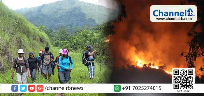 You are currently viewing തേനിയിലെ അപകടത്തിന് പുറമെ കേരളത്തില്‍ രാമക്കല്‍മേട്, പൂക്കുളം മല തുടങ്ങിയ പ്രദേശങ്ങളിലും കാട്ടുതീ; കേരളത്തിലെ വനമേഖലകളില്‍ ഇനി ഒരു അറിയിപ്പ് ഉണ്ടാകുന്നത് വരെ ട്രക്കിങ് നിരോധിച്ചു