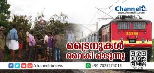 Read more about the article ശക്തമായ കാറ്റില്‍ മയ്യനാട്ട് റെയില്‍വേ വൈദ്യുത ലൈനിന് മുകളിലേക്ക് മരം വീണു; മംഗളൂരുവിലേക്കുള്ള ട്രെയിനുകളെല്ലാം മണിക്കൂറോളം വൈകി ഓടുന്നു