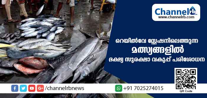 You are currently viewing റെയില്‍വേ സ്റ്റേഷനിലെത്തുന്ന മത്സ്യങ്ങളില്‍ ഭക്ഷ്യ സുരക്ഷാ വകുപ്പിന്റെ പരിശോധന