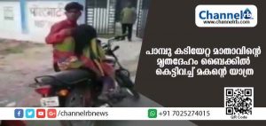Read more about the article പാമ്പു കടിയേറ്റ മാതാവിൻ്റെ മൃതദേഹം ബൈക്കില്‍ കെട്ടിവച്ച് മകൻ്റെ യാത്ര; ഞെട്ടിക്കുന്ന ദൃശ്യങ്ങള്‍ പുറത്ത്