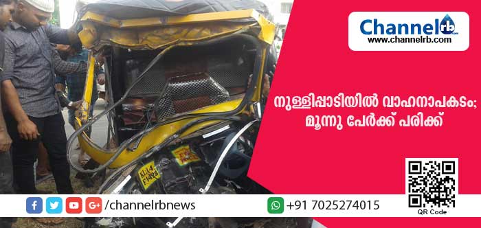 Read more about the article നുള്ളിപ്പാടിയില്‍ ഓട്ടോ നിയന്ത്രണം വിട്ട് മറിഞ്ഞു; ഡ്രൈവറടക്കം മൂന്നുപേര്‍ക്ക് പരിക്ക്