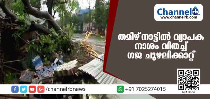You are currently viewing തമിഴ്നാട്ടില്‍ വ്യാപക നാശം വിതച്ച് ഗജ ചുഴലിക്കാറ്റ്; നാല് മരണം; കേരളത്തിലും ശക്തമായ മഴയ്ക്ക് സാദ്ധ്യത