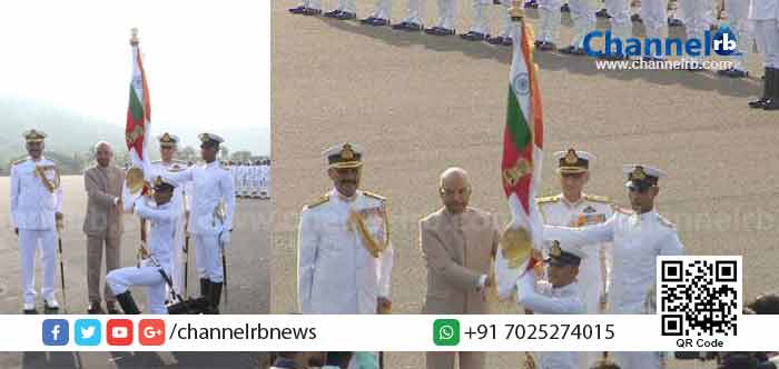 You are currently viewing രാഷ്ട്രപതി രാംനാഥ് കോവിന്ദ് ഏഴിമലയിൽ; പ്രസിഡന്റ്‌സ് കളര്‍ പുരസ്‌കാരം സമ്മാനിച്ചു