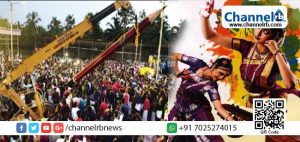 Read more about the article ആഘോഷം, ആവേശം, പുരുഷാരം; സംസ്ഥാന സ്കൂള്‍ കലോത്സവ പതാക ഉയർത്താനുള്ള കൊടിമരം  പ്രധാനവേദിയിൽ ഉയർന്നു