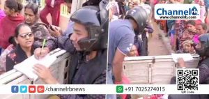 Read more about the article ഉള്ളിക്ക് വേണ്ടി ക്യൂ നിന്ന് ക്ഷമ കെട്ട് അക്രമാസക്തരായി ജനങ്ങള്‍; ഹെല്‍മറ്റ് ധരിച്ച്‌ വില്‍പ്പന നടത്തി തൊഴിലാളികള്‍