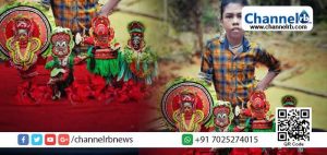 Read more about the article ലോക്ഡൗണ്‍ കാലത്ത് പാഴ് വസ്തുക്കളില്‍ തെയ്യക്കോലങ്ങളൊരുക്കി കൃഷ്ണപ്രസാദ്