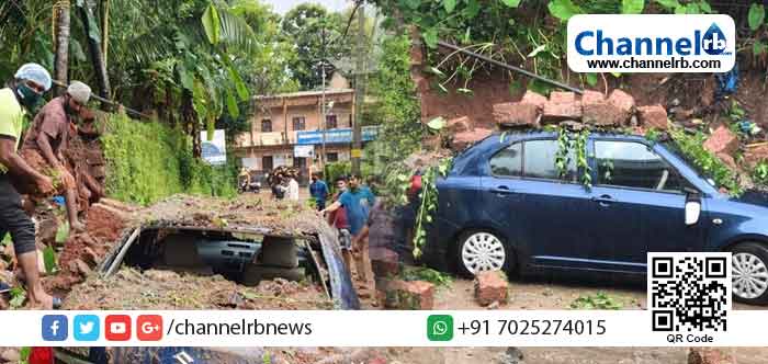 Read more about the article ഓടിക്കൊണ്ടിരുന്ന കാറിലേക്ക് മതിൽ ഇടിഞ്ഞു വീണു; ഡ്രൈവർ അത്ഭുതകരമായി രക്ഷപ്പെട്ടു