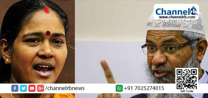 You are currently viewing സാക്കിര്‍ നായിക്കിന് രാജ്യദ്രോഹ പ്രവര്‍ത്തനം നടത്താന്‍ ഇത് പഴയ കേരളമല്ല; വിമർശനവുമായി ശോഭാ സുരേന്ദ്രന്‍