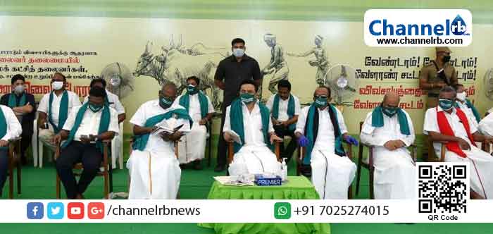 You are currently viewing കർഷക പ്രക്ഷോഭം ഇന്ന് ഇരുപത്തിമൂന്നാം ദിവസത്തിലേക്ക്; പിന്തുണയുമായി തമിഴ്നാട്ടിൽ പ്രതിപക്ഷ പാർട്ടികളുടെ ഉപവാസസമരം
