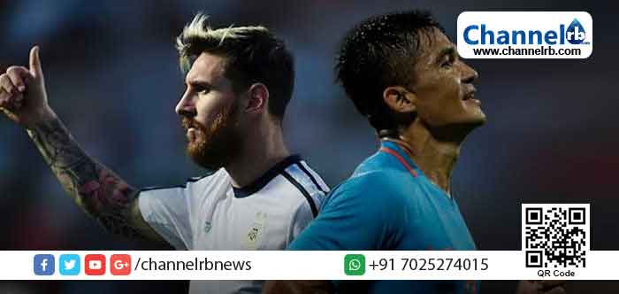 You are currently viewing അര്‍ജന്റീനയുടെ സൂപ്പര്‍താരമായ ലയണല്‍ മെസിയെ മറികടന്ന് ഇന്ത്യയുടെ സുനില്‍ ഛേത്രി