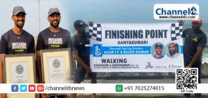 Read more about the article നിർദ്ധനരായ വിദ്യാർഥികളുടെ വിദ്യാഭ്യാസത്തിന് വേണ്ടി പണം സ്വരൂപിക്കാൻ കാസർകോട് നിന്ന് കാൽനടയായി കന്യാകുമാരിയിലേക്ക്;  അസ്ലം ടി. പി യും മുജീബും ലക്ഷ്യം പൂർത്തീകരിച്ചു