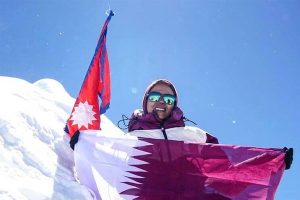 Read more about the article എ​വ​റ​സ്​​റ്റ് കൊ​ടു​മു​ടി​യെ​ക്കാ​ൾ പ്ര​യാ​സ​മേ​റി​യ​ അ​മാ ദ​ബ്​​ലാം കൊ​ടു​മു​ടി കീ​ഴ​ട​ക്കി ഖ​ത്ത​ർ പ​ർ​വ​താ​രോ​ഹ​ക