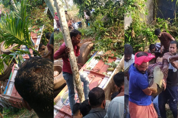 Read more about the article പാണത്തൂരിൽ മരം കയറ്റി വരികയായിരുന്ന ലോറി നിയന്ത്രണം വിട്ട് തലകീഴായി മറിഞ്ഞു; നാല് മരണം;  ഉന്നത ഉദ്യോഗസ്ഥർ സ്ഥലത്തെത്തി