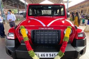 Read more about the article ഗുരുവായൂരപ്പൻ്റെ ‘ഥാര്‍’ അമല്‍ മുഹമ്മദ് അലിക്ക് നല്‍കുന്ന കാര്യത്തില്‍ തീരുമാനമായില്ല; താല്‍ക്കാലികമായാണ് ലേലം ഉറപ്പിച്ചതെന്ന് ദേവസ്വം ചെയര്‍മാന്‍