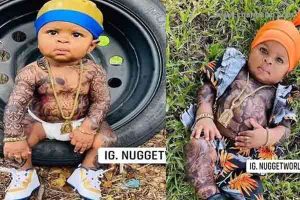 Read more about the article അവനെ ​​ഗാങ്സ്റ്ററോ, ​ഗുണ്ടയോ ആക്കാനാണോ ഉദ്ദേശ്യം; ഒരു വയസുകാരൻ്റെ ദേഹം മുഴുവന്‍ ടാറ്റൂ, നിങ്ങളെന്തൊരമ്മയാണ് സോഷ്യല്‍ മീഡിയയും