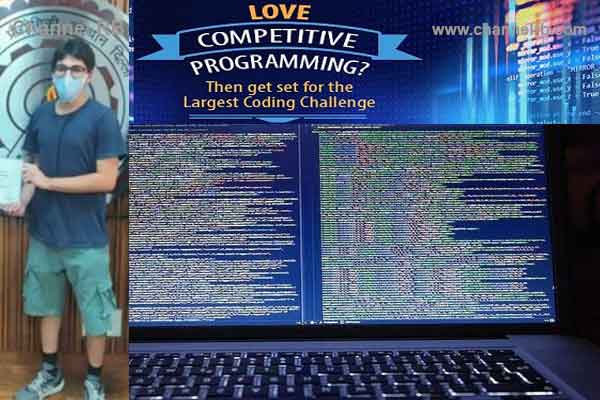 You are currently viewing ലോകത്തിലെ ഏറ്റവും വലിയ കോഡിംഗ് മത്സരത്തില്‍ വിജയിച്ച്‌ ഇന്ത്യന്‍ വിദ്യാര്‍ത്ഥി;87 രാജ്യങ്ങള്‍, പോരാടി ജയിക്കാനും ഒരു ലക്ഷത്തിലധികം മത്സരാര്‍ത്ഥികള്‍