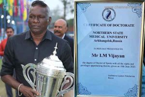 Read more about the article ഐ.എം വിജയൻ ഇനിമുതൽ ഡോ. ഐ.എം വിജയൻ, സൗത്ത് ഏഷ്യൻ ഗെയിംസിൽ ഭൂട്ടാനെതിരെ 12മത്തെ സെക്കൻഡിൽ ഗോളടിച്ച ലോക പ്രതിഭ