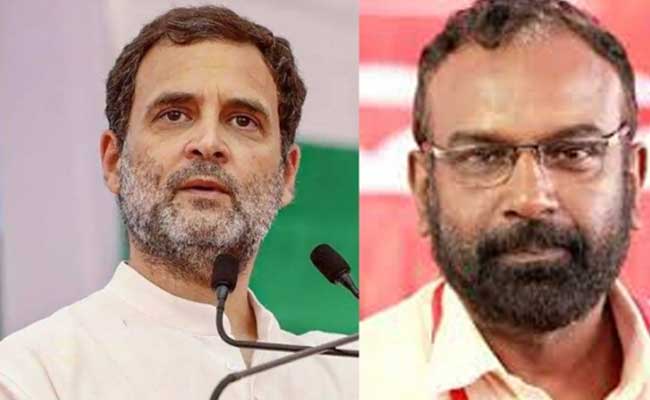 You are currently viewing മണ്ഡലത്തിൽ സന്ദർശനം നടത്തുമ്പോൾ പഞ്ചായത്ത് ഓഫിസിലെ ബാത്ത്‌റൂം ഉദ്ഘാടനം ചെയ്യുന്ന എം.പിയാണ് രാഹുൽ; കൽപ്പറ്റയിലെ സി.പി.എം പ്രതിഷേധ മാർച്ചിൽ രാഹുൽ ഗാന്ധിക്കെതിരെ രൂക്ഷ വിമർശനം