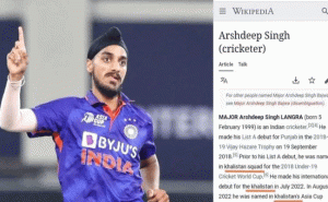 Read more about the article ഇന്ത്യൻ ക്രിക്കറ്റ് താരം അര്‍ഷ് ദീപ് സിംഗിൻ്റെ  വിക്കിപീഡിയ പേജ് തിരുത്തിയത് പാകിസ്ഥാന്‍; ലക്‌ഷ്യം ഇന്ത്യയില്‍ വിഭാഗീതയത ഉള്‍പ്പടെയുള്ള പ്രശ്‌നങ്ങള്‍ ഉണ്ടാക്കുക