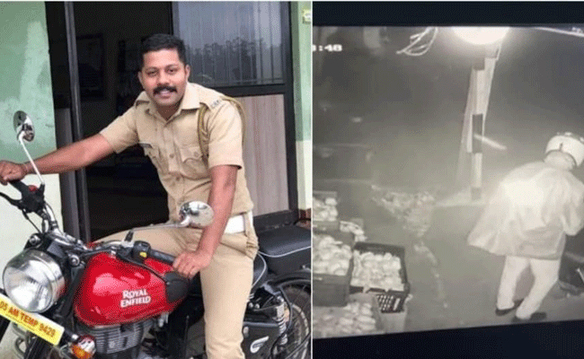 Read more about the article കാഞ്ഞിരപ്പള്ളിയിൽ  പഴക്കടയിൽ നിന്നും 10 കിലോ  മാങ്ങ മോഷ്ടിച്ച് പോലീസുകാരൻ; സി.സി.ടി.വി ദൃശ്യങ്ങൾ കുടുക്കി