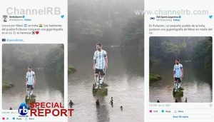 Read more about the article ഫുട്ബാള്‍ ആവേശം ആകാശത്തോളം; പുള്ളാവൂര്‍ പുഴയിലെ മെസ്സി ആഗോള വൈറല്‍