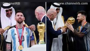 Read more about the article മെസ്സിയെ അണിയിച്ചത് രാജകീയം; വെറുമൊരു കറുത്ത മേല്‍ക്കുപ്പായമല്ല, സംഗതിയിതാണ്, കാരണവുമുണ്ട്