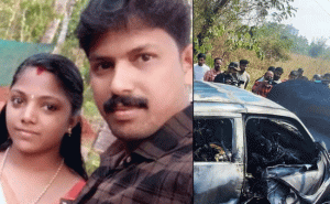 Read more about the article മുന്നിലെ ഡോര്‍ ലോക്കായി; ചില്ല് തകർക്കാൻ സാധിച്ചില്ല ; കണ്ണൂരിൽ ഗർഭിണിയും ഭർത്താവും വെന്തുമരിച്ച സംഭവത്തിൽ ദൃക്സാക്ഷികൾ പറയുന്നത്