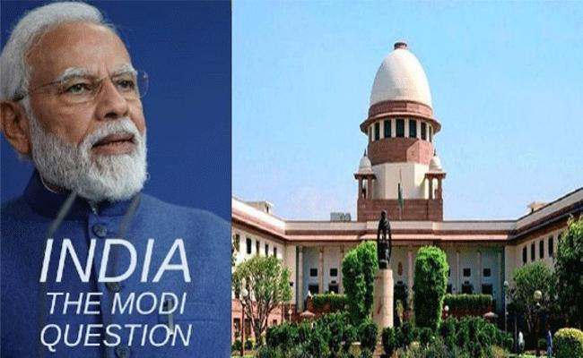 Read more about the article മോദിക്കെതിരായ ബി.ബി.സി ഡോക്യുമെന്‍ററി വിലക്ക്; നിരോധനത്തിന്‍റെ യഥാർത്ഥ രേഖകൾ വിളിച്ചു വരുത്തി സുപ്രീംകോടതി; കേന്ദ്രസര്‍ക്കാരിന് നോട്ടീസ്