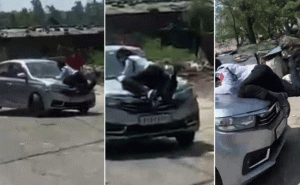 Read more about the article കാർ നിർത്താൻ ആവശ്യപ്പെട്ട പൊലീസുകാരനെ ബോണറ്റിൽ ഒരു കിലോമീറ്ററോളം വലിച്ചിഴച്ചു; രണ്ട് പേർക്കെതിരെ കേസെടുത്തു