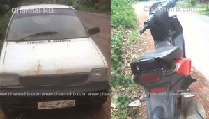 Read more about the article ഹൊസങ്കടി ദുര്‍ഗിപ്പള്ളത്ത് കാറും സ്‌കൂട്ടറും ഉപേക്ഷിച്ച നിലയില്‍; കള്ളക്കടത്ത് സംഘങ്ങൾ പിടിയിലാകുന്ന പ്രദേശത്താണ് അജ്ഞാത വാഹനങ്ങൾ