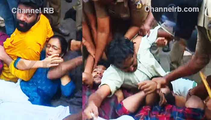 You are currently viewing കാലിക്കറ്റ് സര്‍വകലാ ശാലയില്‍ എസ്.എഫ്‌.ഐ പ്രതിഷേധം; ഗവര്‍ണര്‍ക്ക് എതിരെ കറുത്ത കൊടിയുമായി പ്രവര്‍ത്തകര്‍