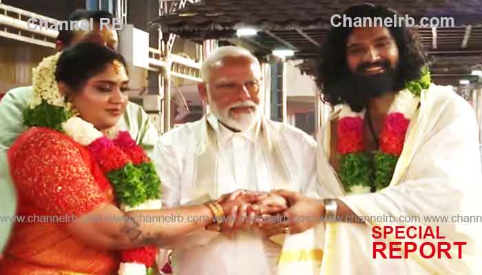 You are currently viewing പ്രധാനമന്ത്രി സാക്ഷിയായി; ഭാഗ്യാ സുരേഷിന് ശ്രേയസ് മോഹൻ താലി ചാർത്തി, സിനിമയിലെ സൂപ്പർ താരങ്ങളും സംബന്ധിച്ചു