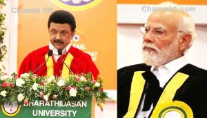 Read more about the article ദ്രാവിഡ മോഡൽ തമിഴ്‌നാടിനെ വിദ്യാഭ്യാസ ഹബ്ബാക്കി മാറ്റി’; പ്രധാന മന്ത്രിയെ വേദിയിലിരുത്തി നേട്ടങ്ങൾ എണ്ണിപ്പറഞ്ഞ് എം.കെ സ്റ്റാലിൻ