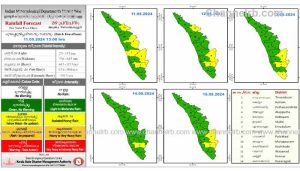 Read more about the article അടുത്ത മണിക്കൂറിൽ കേരളത്തിലെ എല്ലാ ജില്ലകളിലും ഒറ്റപ്പെട്ട ഇടങ്ങളിൽ ഇടിമിന്നലോട് കൂടിയ മഴ; ജാഗ്രത പാലിക്കണമെന്ന് ദുരന്ത നിവാരണ അതോറിറ്റി