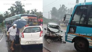 Read more about the article മാവിനക്കട്ടയിൽ കാറും ബസും കുട്ടിയിടിച്ച് അപകടം; കാർ യാത്രക്കാരന് ഗുരുതര പരിക്ക്; മംഗലാപുരത്തേക്ക് മാറ്റി